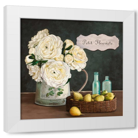 Petit Fleuriste II White Modern Wood Framed Art Print by Benson, Pierre