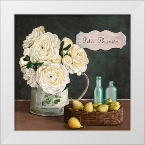 Petit Fleuriste II White Modern Wood Framed Art Print by Benson, Pierre