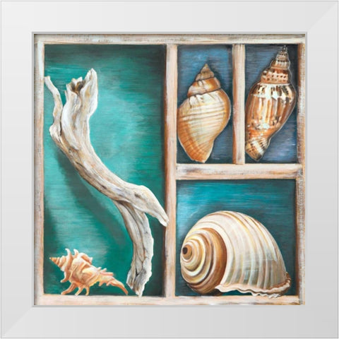 Collection of Memories I White Modern Wood Framed Art Print by Broome, Ted