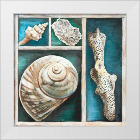 Collection of Memories V White Modern Wood Framed Art Print by Broome, Ted