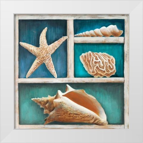 Collection of Memories VI White Modern Wood Framed Art Print by Broome, Ted