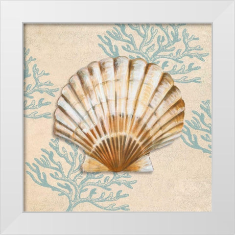 Ocean Gift II White Modern Wood Framed Art Print by Broome, Ted