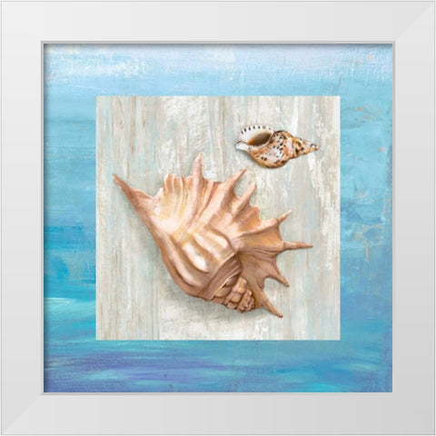 From the Sea III White Modern Wood Framed Art Print by Broome, Ted