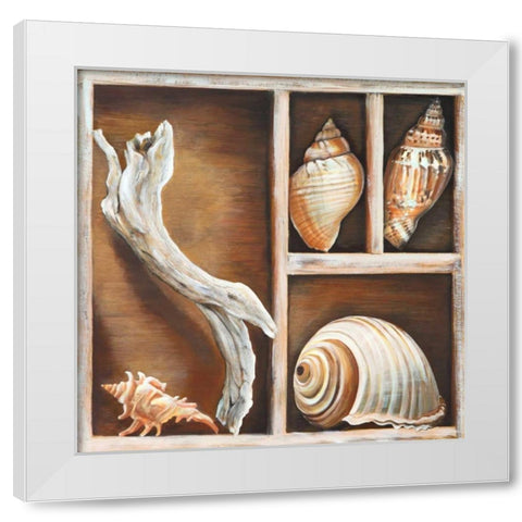 From the Ocean I White Modern Wood Framed Art Print by Broome, Ted