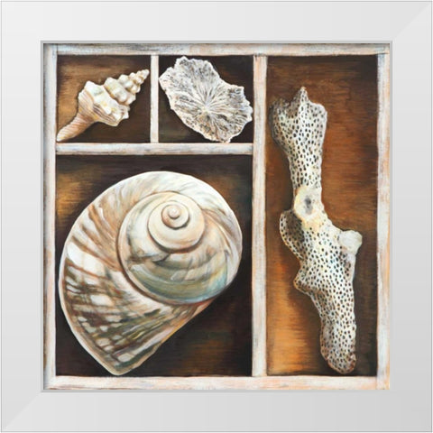 From the Ocean IV White Modern Wood Framed Art Print by Broome, Ted