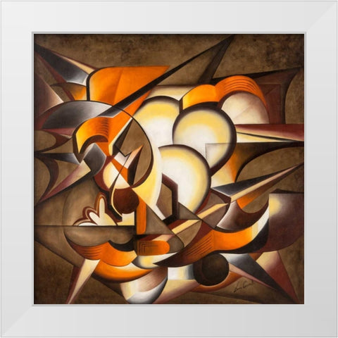 Dark Explosion White Modern Wood Framed Art Print by Ceccarelli, Laura