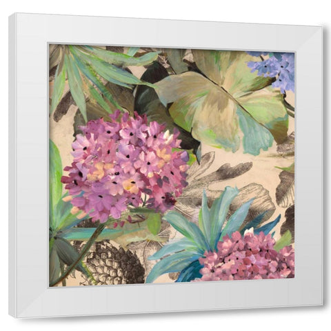 Pink Hydrangeas White Modern Wood Framed Art Print by Grant, Eve C.