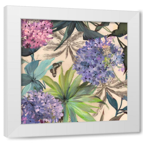Lilac Hydrangeas White Modern Wood Framed Art Print by Grant, Eve C.