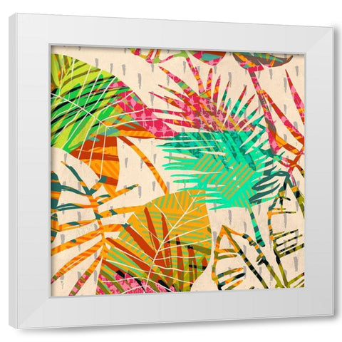 Palm Festoon I White Modern Wood Framed Art Print by Grant, Eve C.