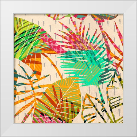 Palm Festoon I White Modern Wood Framed Art Print by Grant, Eve C.