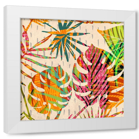 Palm Festoon II White Modern Wood Framed Art Print by Grant, Eve C.