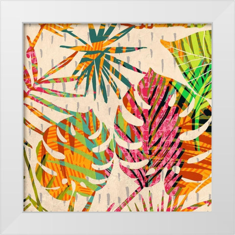 Palm Festoon II White Modern Wood Framed Art Print by Grant, Eve C.