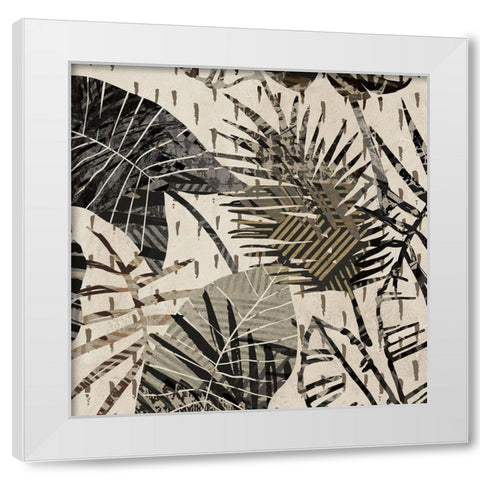 Grey Palms I White Modern Wood Framed Art Print by Grant, Eve C.