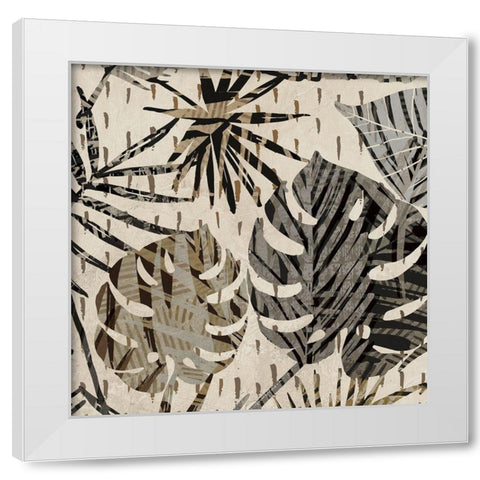 Grey Palms II White Modern Wood Framed Art Print by Grant, Eve C.