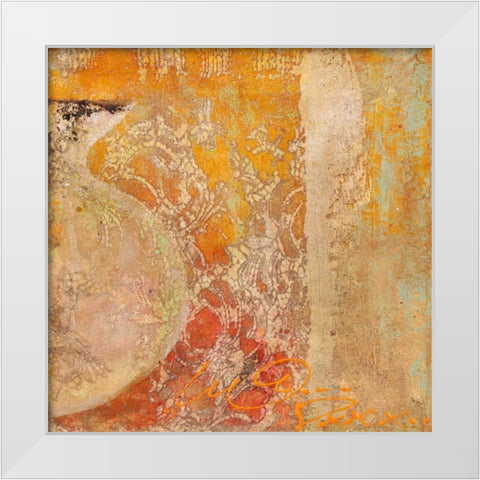 Dharma II White Modern Wood Framed Art Print by Simoncelli, Charaka