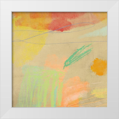 Scribbles I White Modern Wood Framed Art Print by Olin, Chaz