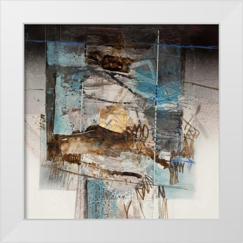 Sulla spiaggia d inverno White Modern Wood Framed Art Print by Censini