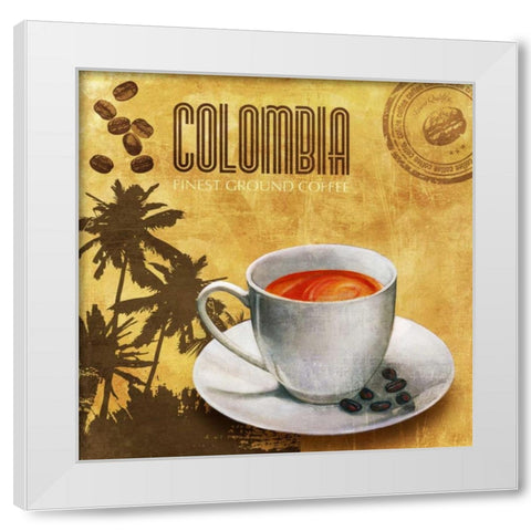 Finest Coffee White Modern Wood Framed Art Print by Teller, Skip