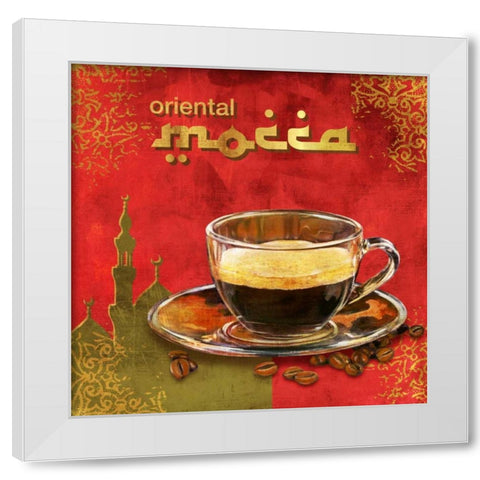 Finest Mocca White Modern Wood Framed Art Print by Teller, Skip