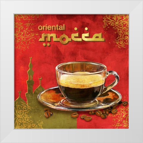 Finest Mocca White Modern Wood Framed Art Print by Teller, Skip