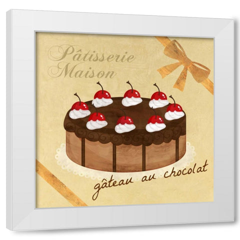 GÃ¢teau au chocolat White Modern Wood Framed Art Print by Teller, Skip