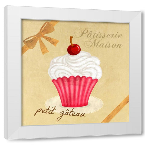 Petit gÃ¢teau White Modern Wood Framed Art Print by Teller, Skip