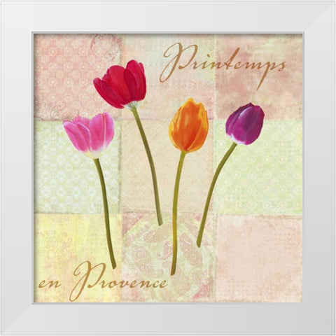Printemps en Provence White Modern Wood Framed Art Print by Dellal, Remy