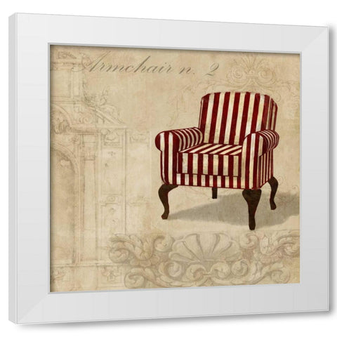 Armchair n. 2 White Modern Wood Framed Art Print by Dellal, Remy
