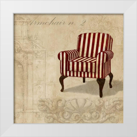 Armchair n. 2 White Modern Wood Framed Art Print by Dellal, Remy