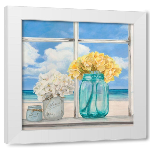 Atlantique (detail) White Modern Wood Framed Art Print by Dellal, Remy