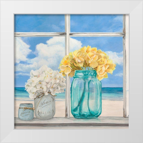 Atlantique (detail) White Modern Wood Framed Art Print by Dellal, Remy