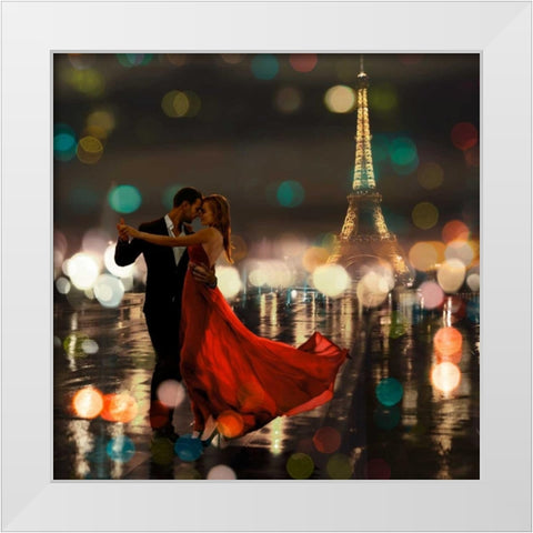 Midnight in Paris White Modern Wood Framed Art Print by Loumer, Dianne