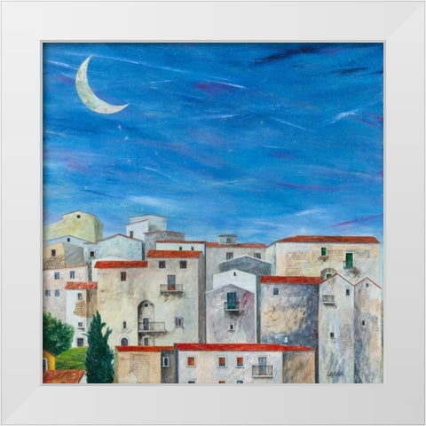 La voce del silenzio White Modern Wood Framed Art Print by Larotonda, Donato