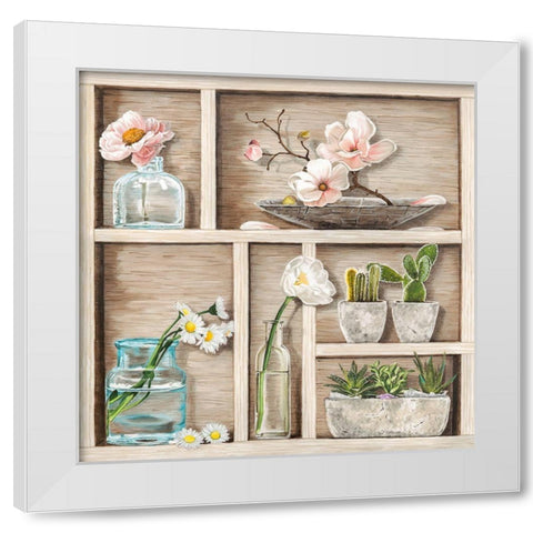 Fleurs et Memoires II White Modern Wood Framed Art Print by Dolci, Elena
