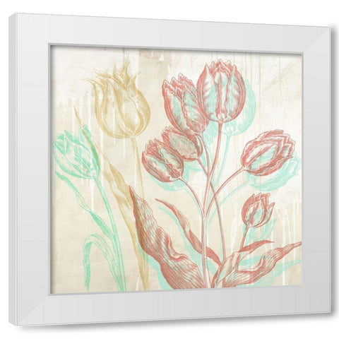 Botaniques Cochin 1 (coleurs, detail) White Modern Wood Framed Art Print by Eric, Chestier