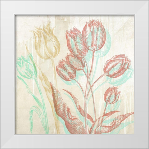 Botaniques Cochin 1 (coleurs, detail) White Modern Wood Framed Art Print by Eric, Chestier