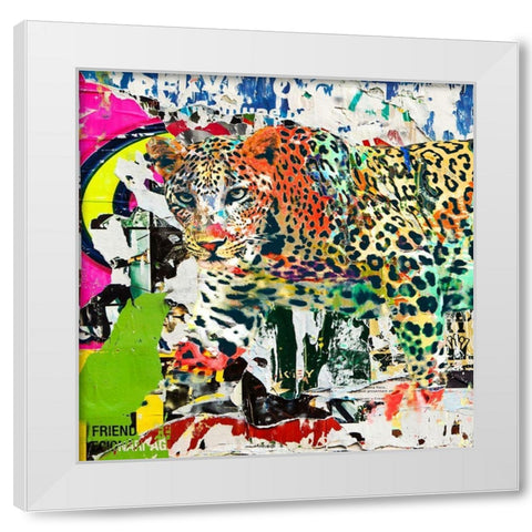 Camouflage #1 (detail) White Modern Wood Framed Art Print by Eric, Chestier