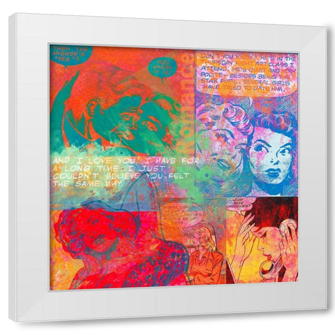 Romance White Modern Wood Framed Art Print by Chestier, Eric