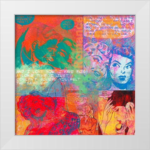 Romance White Modern Wood Framed Art Print by Chestier, Eric