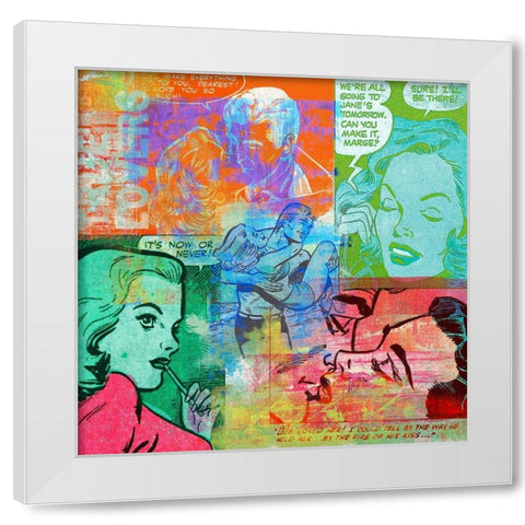 True Lovers White Modern Wood Framed Art Print by Chestier, Eric