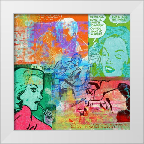 True Lovers White Modern Wood Framed Art Print by Chestier, Eric