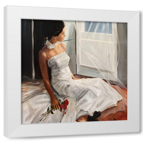 Appassionata White Modern Wood Framed Art Print by Ciccone, Emilio