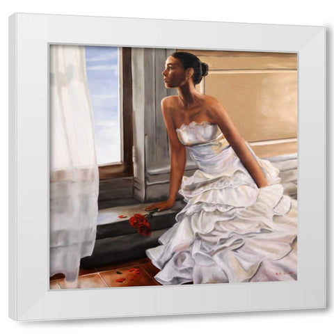 Innamorata White Modern Wood Framed Art Print by Ciccone, Emilio