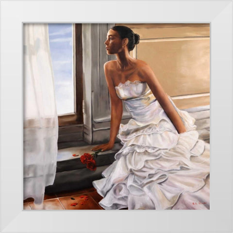 Innamorata White Modern Wood Framed Art Print by Ciccone, Emilio