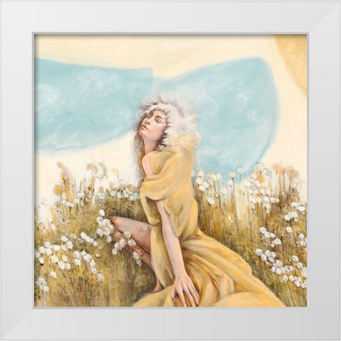 Fairy of the Pale Skies (detail) White Modern Wood Framed Art Print by Pagnoni, Erica
