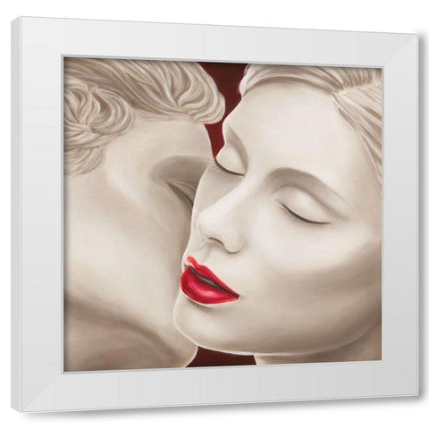 Eternal Lovers (detail) White Modern Wood Framed Art Print by Eleanor, Setti