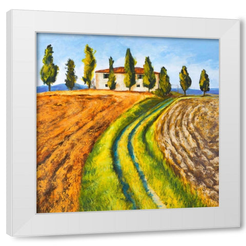Casa di campagna White Modern Wood Framed Art Print by Germani, Massimo