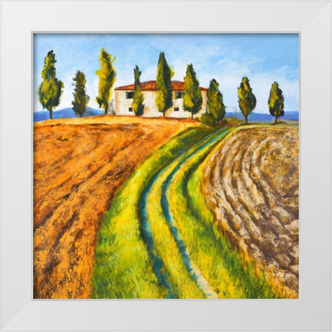 Casa di campagna White Modern Wood Framed Art Print by Germani, Massimo