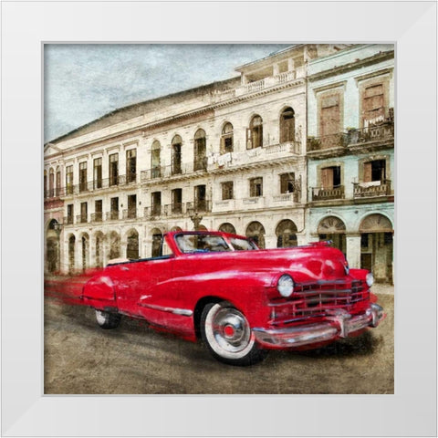 Habanera White Modern Wood Framed Art Print by Baldo, Ivan