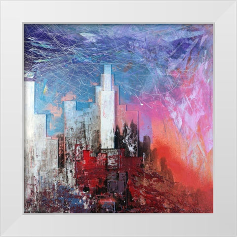 Skyscraper White Modern Wood Framed Art Print by Corrado, Italo